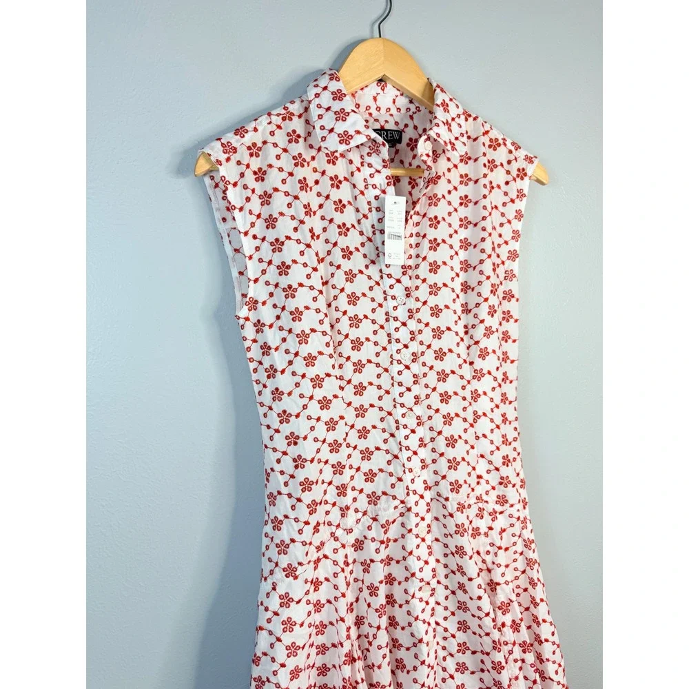 J.Crew Mini eyelet shirt-dress Size 0 NWT